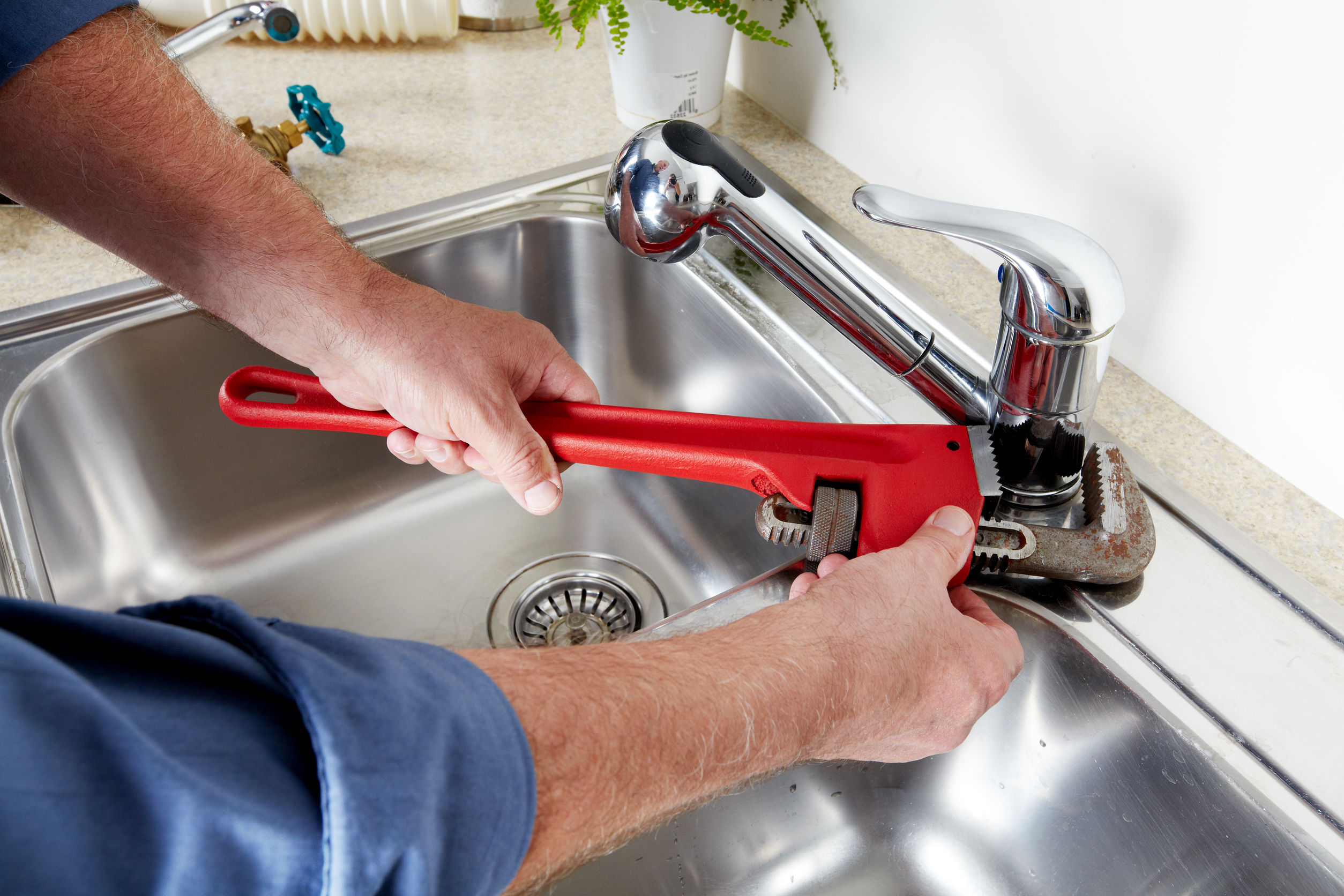 plumber with a wrench.